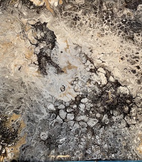 Beginning — abstract acrylic pour painting